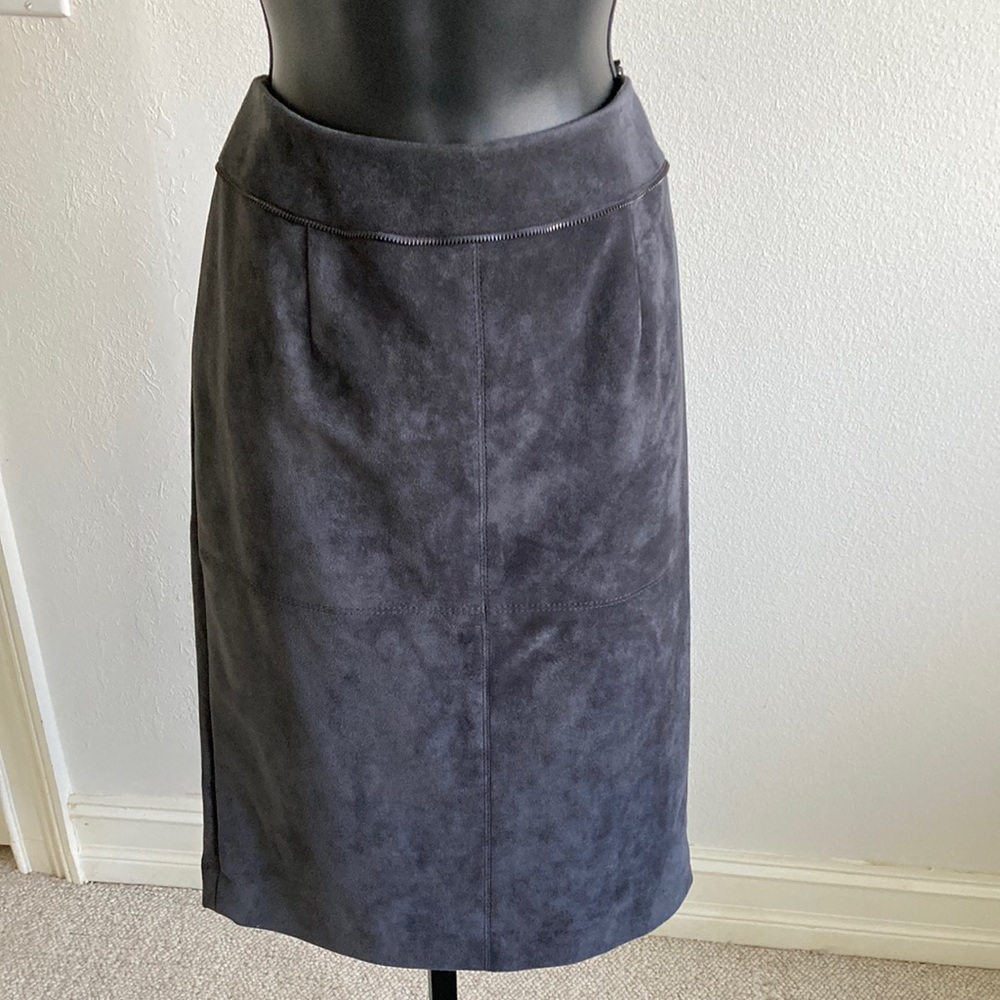 🚨NWT🚨 Calvin Klein Charcoal Grey Faux Suede Skirt